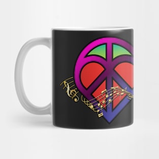 Peace, Love and Music Mug